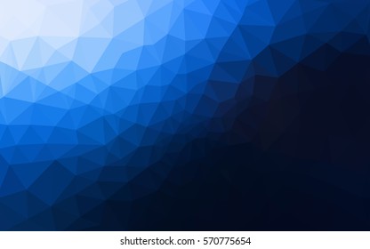 Dark blue polygonal illustration, which consist of triangles. Geometric background in Origami style with gradient. Triangular design for your business.
