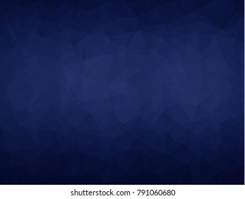 Dark blue polygonal illustration, which consist of triangles. Geometric background in Origami style with gradient. Triangular design for your business.