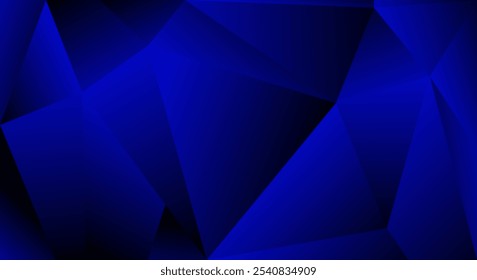 Dark blue polygonal mosaic background design. vector