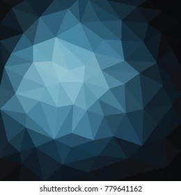 Dark blue polygonal mosaic background. Low poly texture vector.