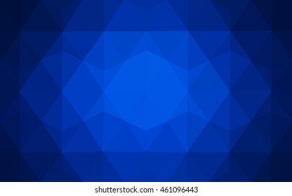 Dark blue polygonal pattern. Brand-new colored illustration in blurry style with gradient. Brand-new design for your business.