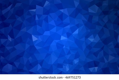 Dark blue polygonal pattern. Colorful illustration in abstract style with gradient. Brand-new style for your business design.
