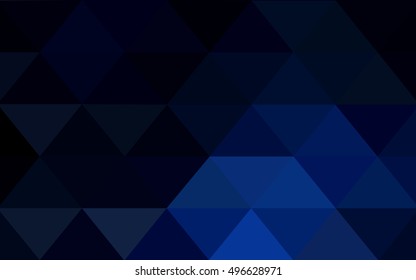 Dark blue polygonal pattern. An elegant bright illustration with gradient. A new texture for your design.