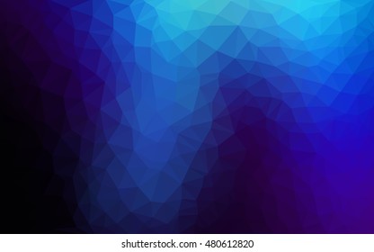Dark blue polygonal pattern. A vague abstract illustration with gradient. The polygonal design can be used for your web site.
