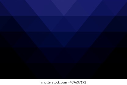 Dark blue polygonal template. A completely new color illustration in a vague style. A completely new template for your business design.