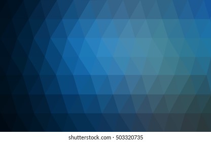 Dark blue polygonal template. Creative geometric illustration in Origami style with gradient. The polygonal design can be used for your web site.