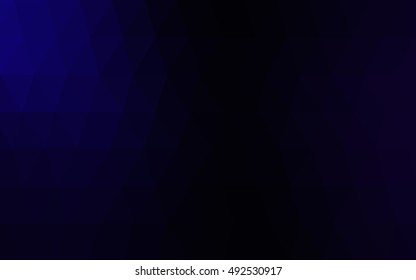 Dark blue polygonal template. Geometric illustration in Origami style with gradient.  The completely new template can be used for your brand book.