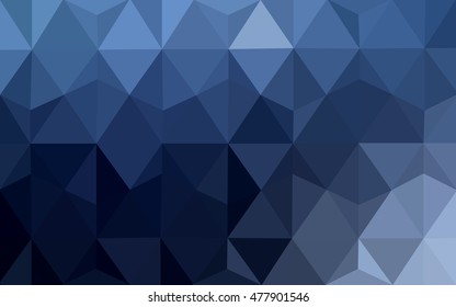 Dark blue polygonal template. Modern geometrical abstract illustration with gradient. The polygonal design can be used for your web site.
