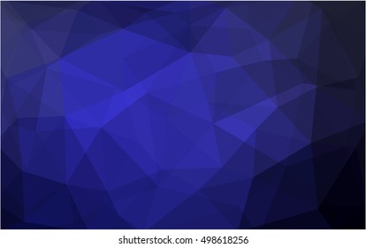 Dark blue polygonal template. Modern geometrical abstract illustration with gradient. The textured pattern can be used for background.