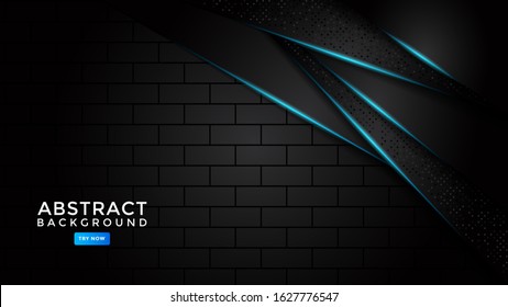 Dark blue premium abstract background with blue light lines isolated on textured background. Premium Vector. Eps 10