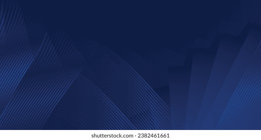 Dark blue premium background design with diagonal dark blue line pattern. Premium background design with diagonal dark blue stripes pattern. Vector horizontal template for digital luxury business EPS 