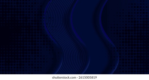 dark blue premium background design with diagonal line pattern. Premium background design with diagonal dark blue stripes pattern. Vector horizontal template
