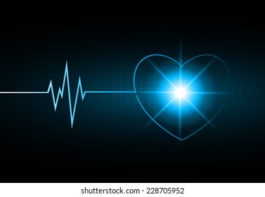Dark blue pulse Light Abstract Technology background for computer graphic website and internet. 