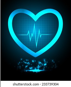 Dark blue pulse Light Abstract Technology background for computer graphic website and internet. 