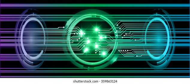 Dark blue purple green Light Abstract Technology background for computer graphic website internet business. circuit. vector illustration. infographics. motion move blur.neon.