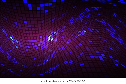 Dark blue purple Light Abstract Technology background for computer graphic website internet and business. circle text box. Brochure. card. wave. Mosaic. table