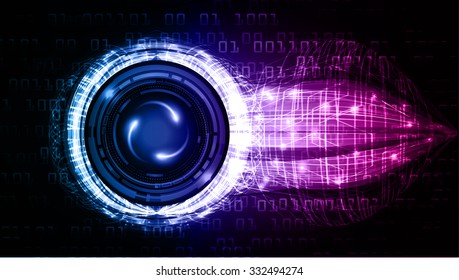 dark blue purple Light Abstract Technology background for computer graphic website internet business. circuit. illustration. infographics. binary code. www. vector.one. atom electron neutron nuclear.