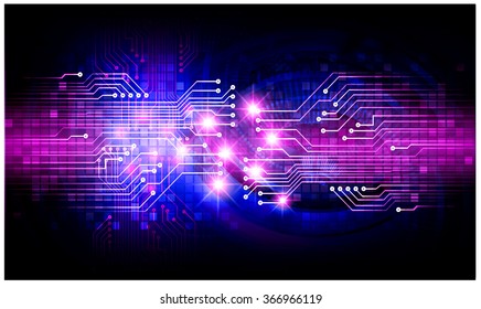 dark blue purple Light Abstract Technology background for computer graphic website internet and business. circuit. illustration.digital.infographics. binary code. www.vector.motion. eye scan virus