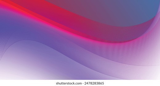 Dark blue purple pink silk satin fabric. Elegant abstract background for design. Color gradient. Silky smooth fabric. Web banner. Flat top view table. Vector