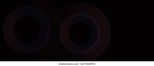 Fondo de puntos ondulados abstractos de tecnología púrpura azul oscuro