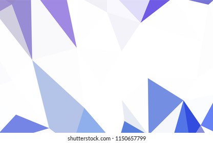 Dark Blue, Purple vector polygonal template. Colorful abstract illustration with triangles. Pattern for a brand book's backdrop.