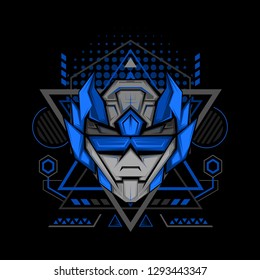 
Dark Blue Ranger Geometry Style