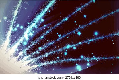 Dark blue rays background. Vector version
