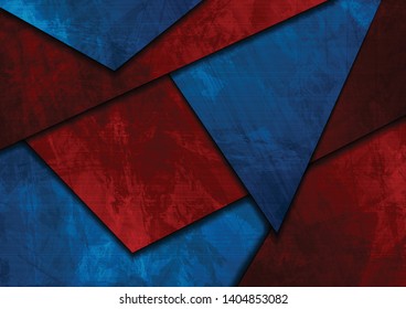 Fondo de material de fondo abstracto azul oscuro y rojo. Diseño vectorial corporativo