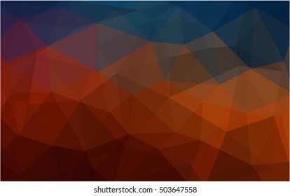 Dark blue, red abstract mosaic template. Brand-new colored illustration in blurry style with gradient. A completely new template for your business design.