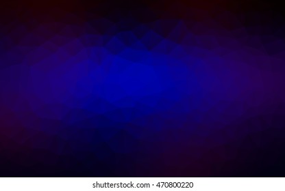 Dark blue, red abstract polygonal pattern. A sample with polygonal shapes. Brand-new style for your business design.