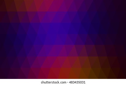 Dark blue, red abstract polygonal pattern. A sample with polygonal shapes. The textured pattern can be used for background.