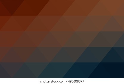 Dark blue, red abstract polygonal pattern. An elegant bright illustration with gradient. The best triangular design for your business.