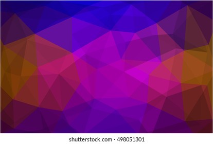 Dark blue, red abstract polygonal pattern. A vague abstract illustration with gradient. The completely new template can be used for your brand book.