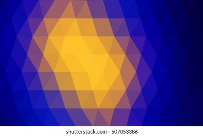 Dark blue, red abstract polygonal template. Shining illustration, which consist of triangles. A completely new template for your business design.