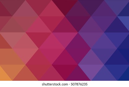 Dark blue, red abstract polygonal template. Shining illustration, which consist of triangles. A new texture for your design.