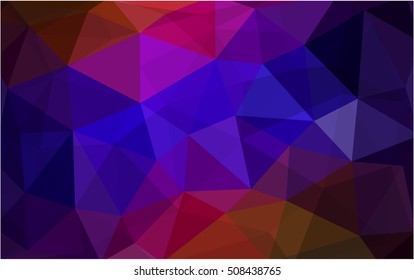 Dark blue, red abstract polygonal template. A sample with polygonal shapes. The textured pattern can be used for background.