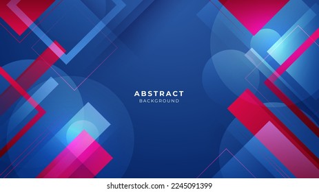 Dark blue red banner geometric shapes abstract background geometry shine and layer element vector for presentation design. Suit for business, corporate, institution, party, festive, seminar, and talks