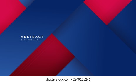Dark blue red banner geometric shapes abstract background geometry shine and layer element vector for presentation design. Suit for business, corporate, institution, party, festive, seminar, and talks