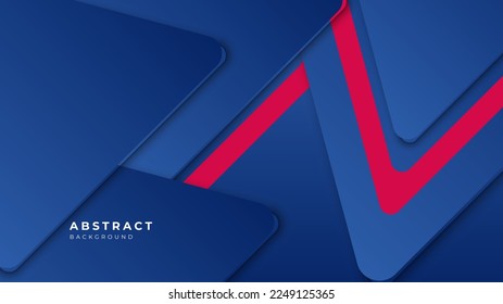 Dark blue red banner geometric shapes abstract background geometry shine and layer element vector for presentation design. Suit for business, corporate, institution, party, festive, seminar, and talks