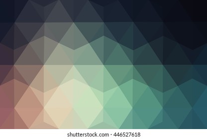 Dark blue, red blurry triangle background. A sample with polygonal shapes. The textured pattern can be used for background.
