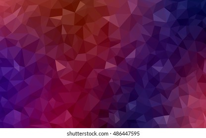 Dark blue, red blurry triangle pattern. Colorful illustration in abstract style with gradient. The template can be used as a background for cell phones.