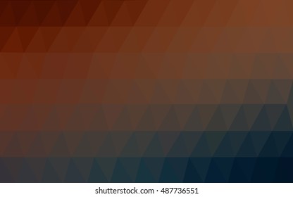 Dark blue, red blurry triangle template. Shining colored illustration in a brand-new style. Brand-new design for your business.