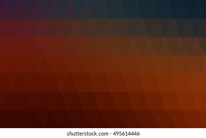 Dark blue, red blurry triangle background. Brand-new colored illustration in blurry style with gradient. Brand-new design for your business.