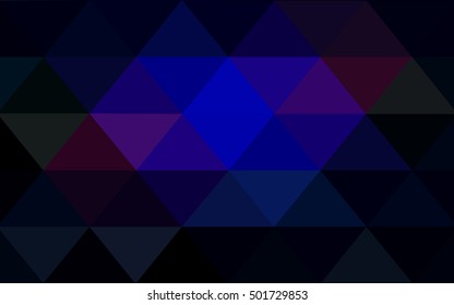 Dark blue, red blurry triangle template. A vague abstract illustration with gradient. The template can be used as a background for cell phones.
