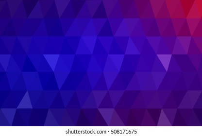 Dark blue, red blurry triangle background. An elegant bright illustration with gradient. A completely new design for your business.