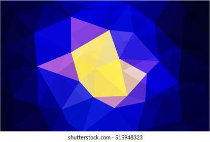 Dark blue, red blurry triangle pattern. Glitter abstract illustration with an elegant design. The polygonal design can be used for your web site.