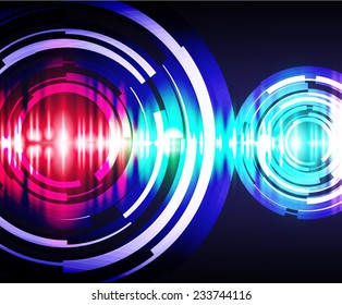 Dark blue red Light Abstract Technology background for computer graphic website internet. 