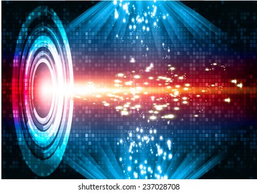 Dark blue red Light Abstract Technology background for computer graphic website internet.