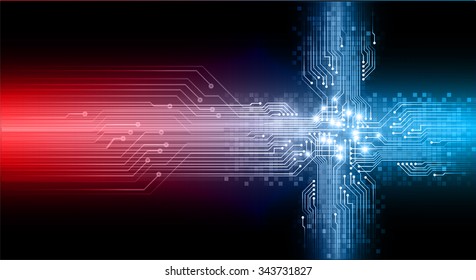 dark blue red Light Abstract Technology background for computer graphic website internet and business. circuit. illustration.digital.infographics. binary code. zero one
