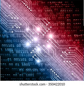 dark blue red Light Abstract Technology background for computer graphic website internet business. circuit. vector illustration. abstract. infographics. motion move blur.neon. pixel. scan virus 